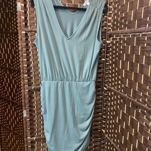 Nine West Sleeveless V-Neck Midi Dress in Sage